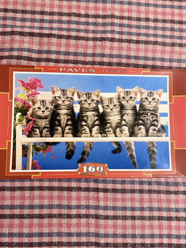 Пазлы с котятами на 160 элементов