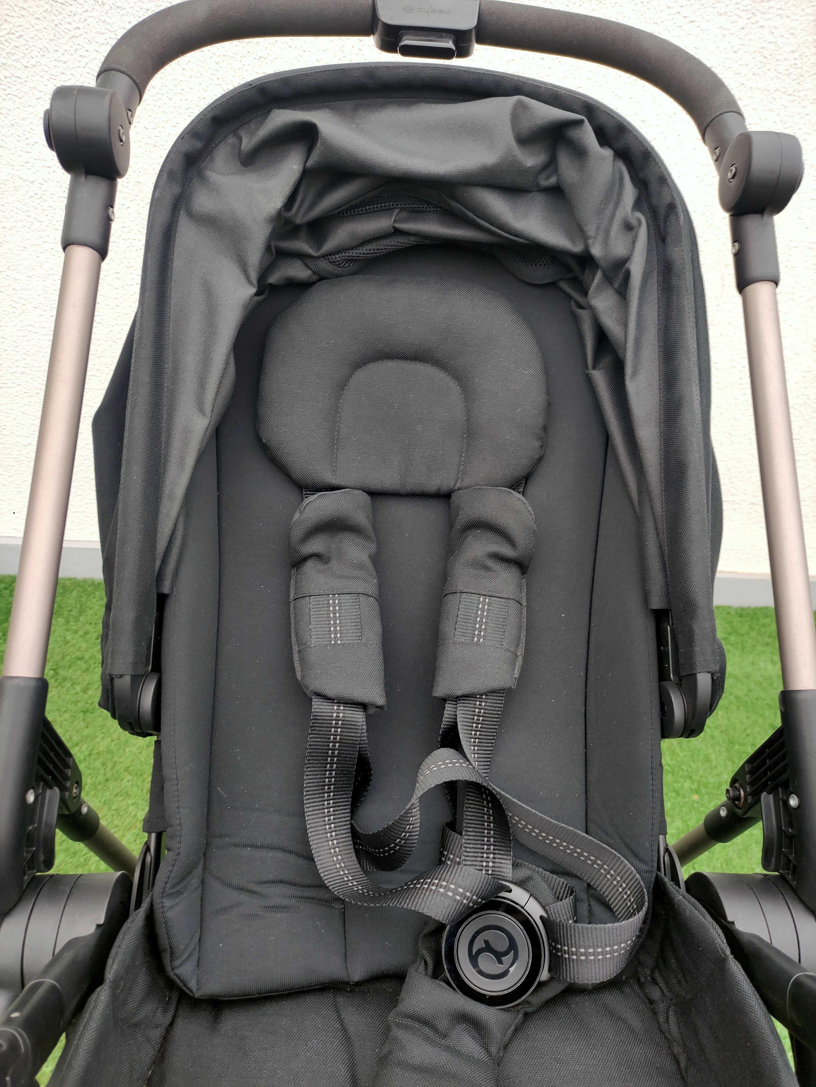 Cybex Melio carrinho ultraleve preto + Cybex Aton M I-Size Preto Ovo