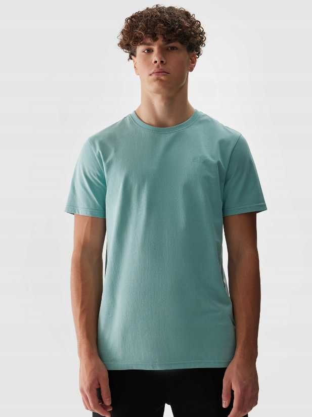 Koszulka Męska 4F Bawełna T-SHIRT TURKUS (SHM1154-47) -M WYSYŁKA 24H