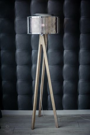 Lampa podłogowa stojąca loft industrial design z bębna