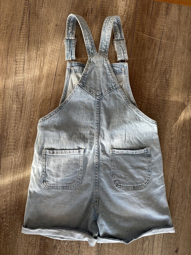 Ogrodniczki krótkie jeans HM 140