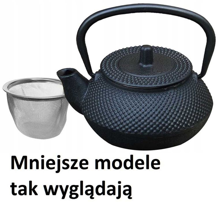 ŻELIWNY Czajniczek imbryczek do HERBATY, zaparzacz, czajniczki żeliwne