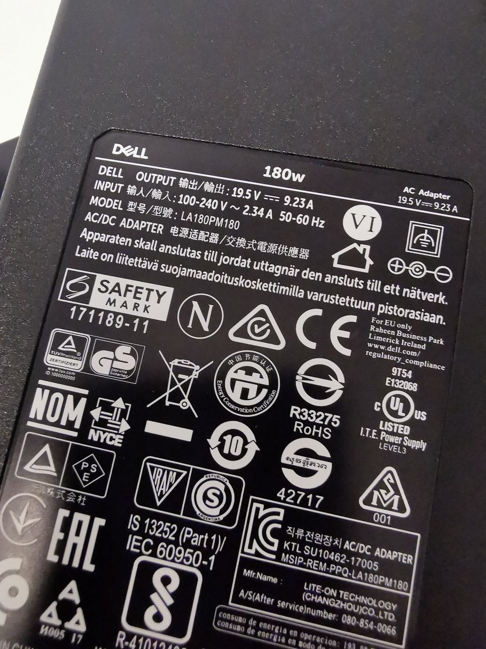 DELL WD19 K20A stacja dokująca plus zasilacz 180 w