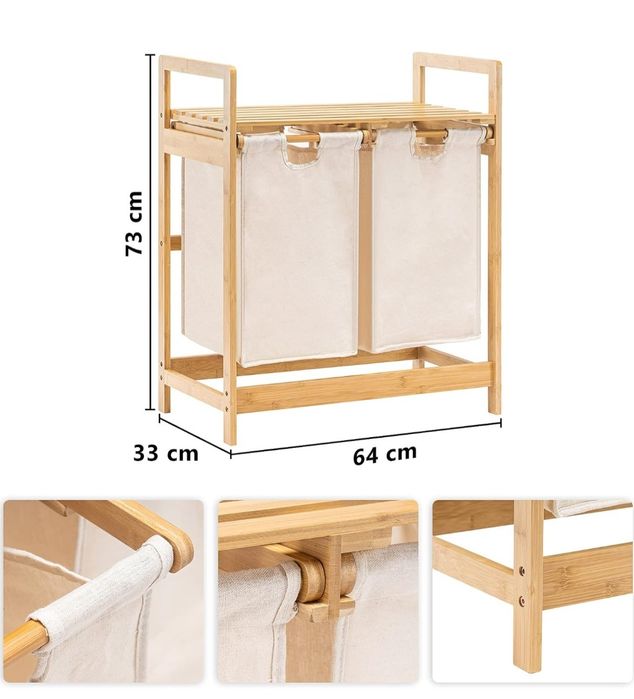YOUDENOVA Bambusowy kosz na pranie