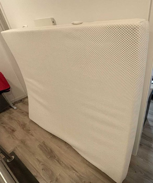 Colchão IKEA ÅBYGDA de espuma, firme/branco, 160x200 cm (bom estado)