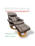 Шкіряне офісне крісло-реклайнер + пуф BenchMaster ( 230503 )