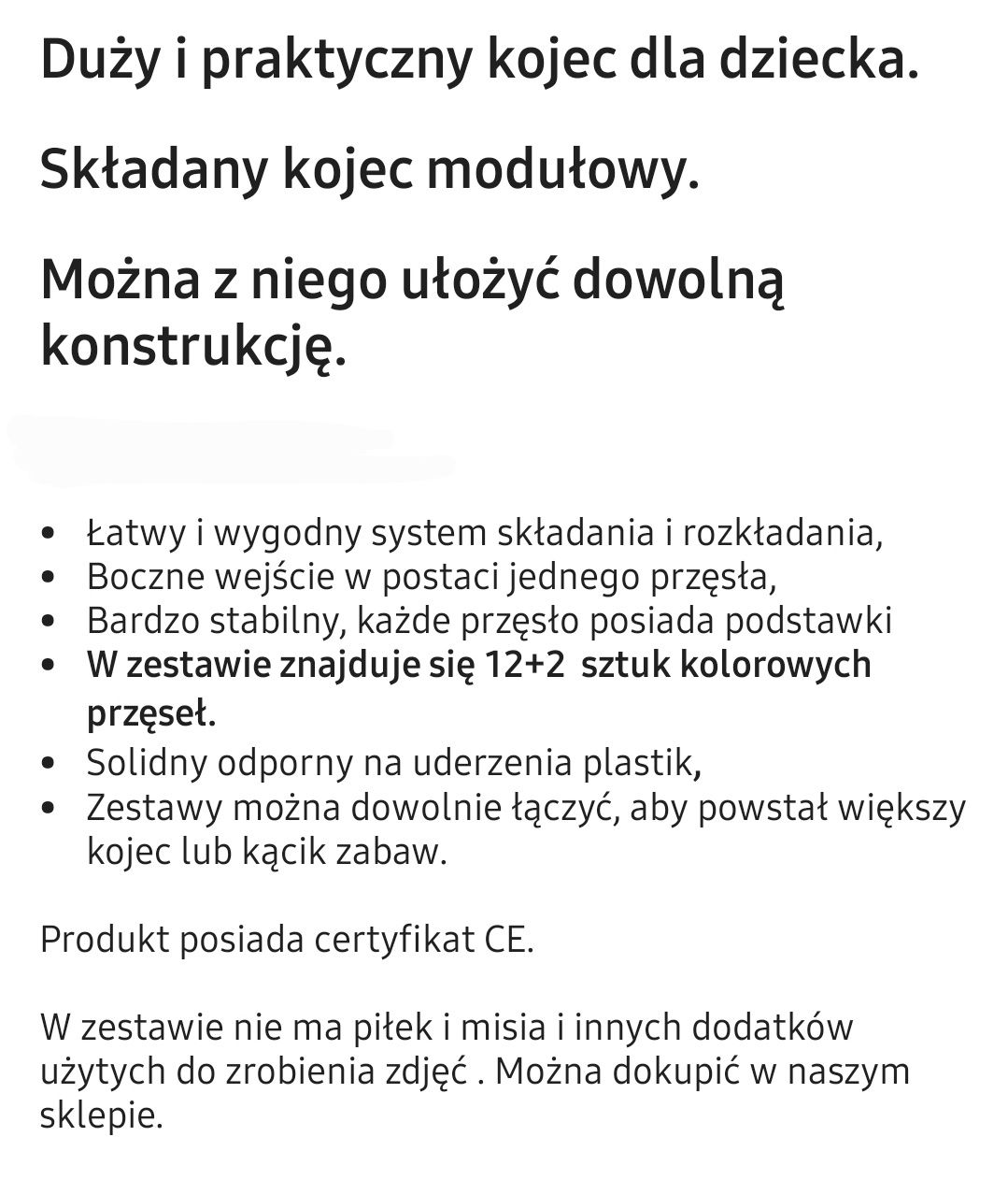 Sprzedam duży kojec modułowy