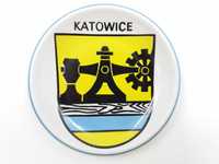 Porcelanowy kolejonerski talerz Katowice Bogucice PRL