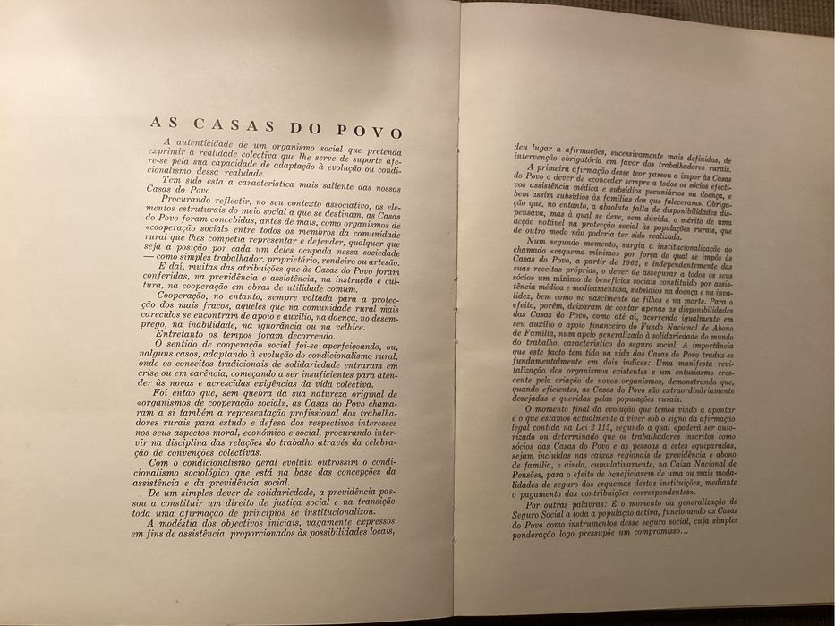 Livro - A TERRA E O HOMEM - Casas do Povo. 1966. Muito RARO.