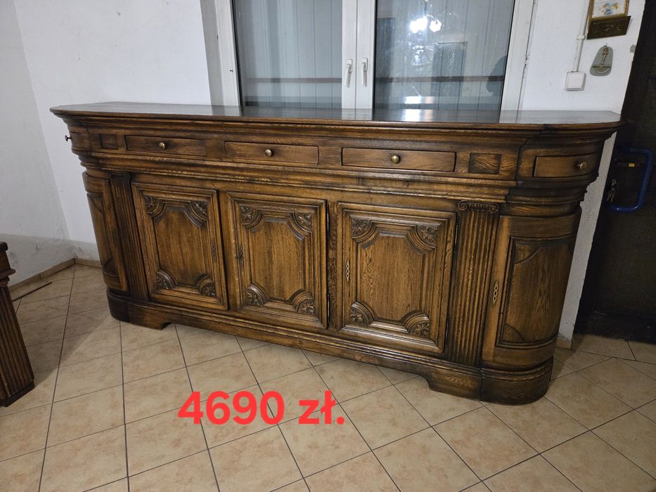 Piękna ciężka 100% dębowa komoda unikat transport meble holenderskie