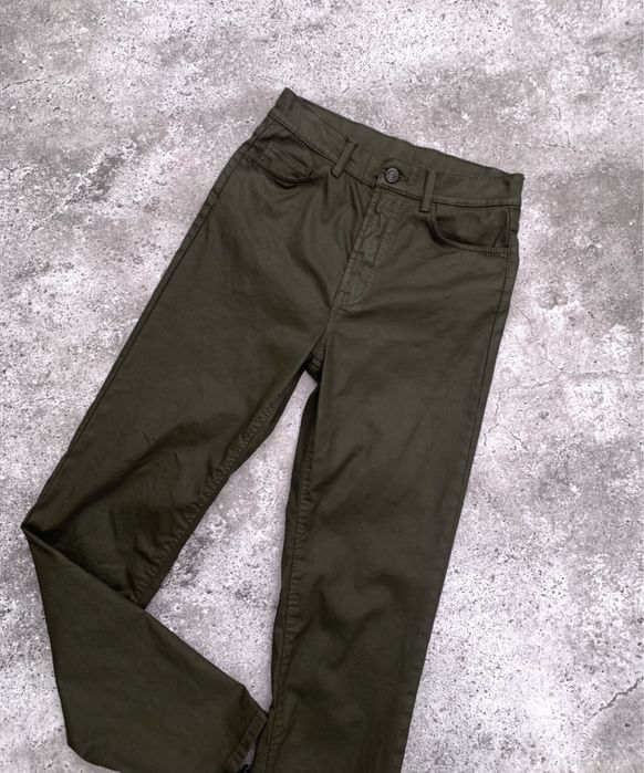 Женские кожаные брюки штаны Massimo Dutti S/M с напылением под кожу