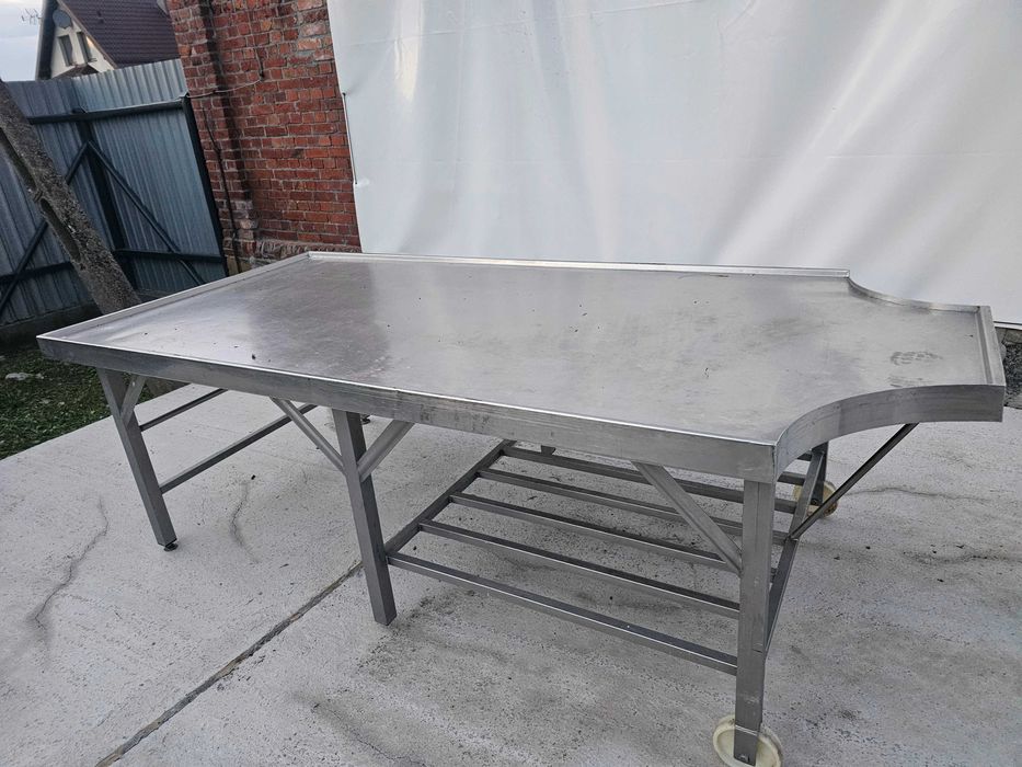 Stół do nadziewarki, nierdzewny 260cmx120cm