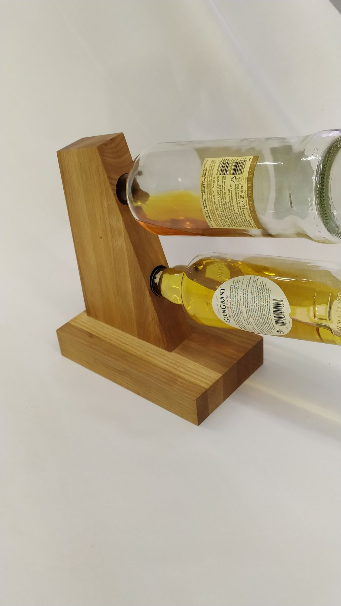 Стильна дерев'яна підставка,тримач для бутилок, пляшок для вашого дому
