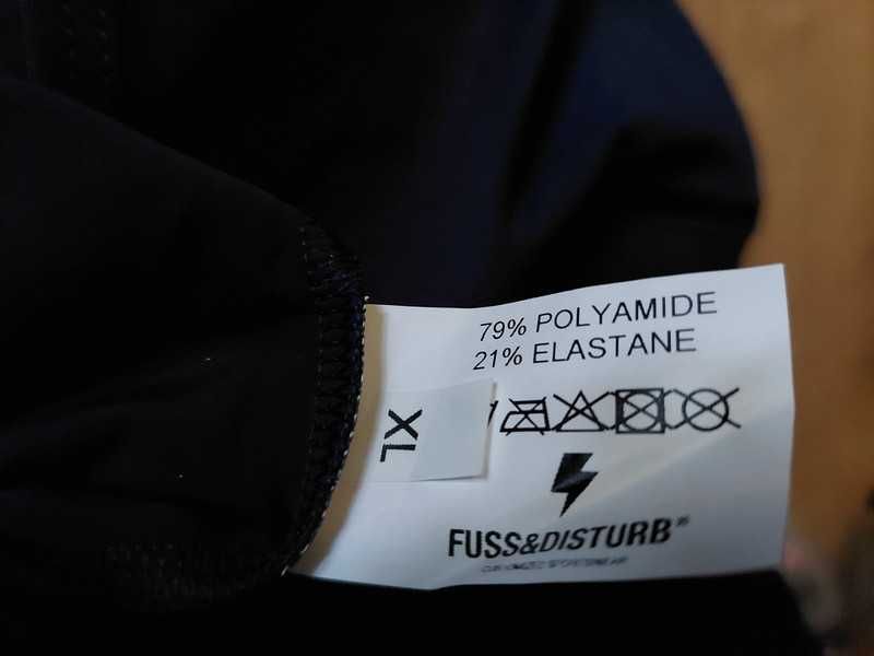 Nowy Fuss&Disturb XL 42 strój gimnasytczny sportowy srebrny granat