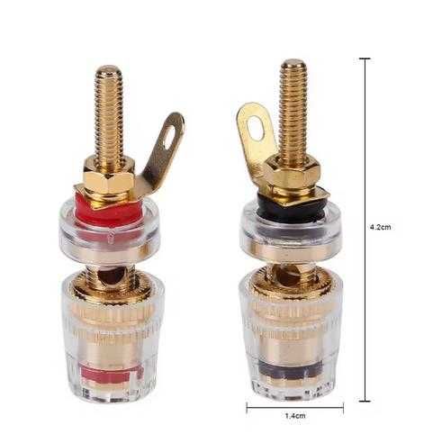 Штекери RCA тюльпан 2 шт чорний червоний.