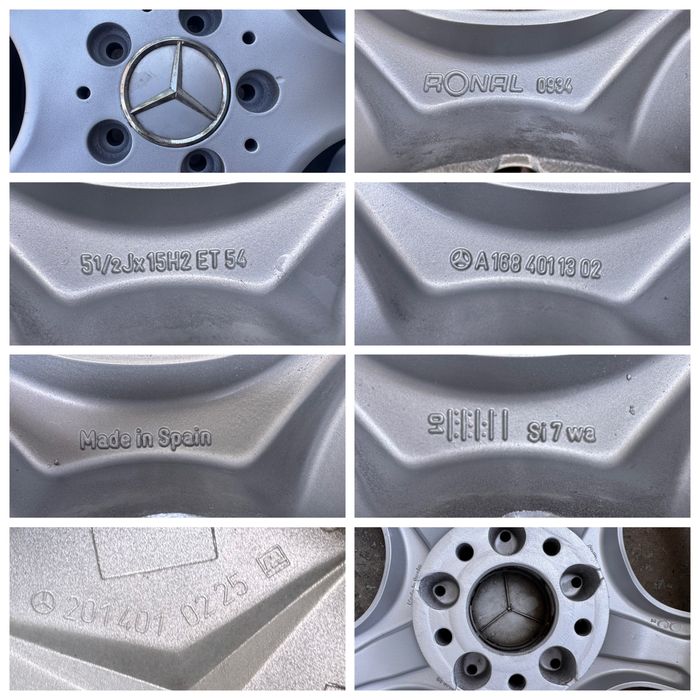 Литые диски r15 5x112 ET-54 на Mercedes/Volkswagen/Skoda/Audi/W168