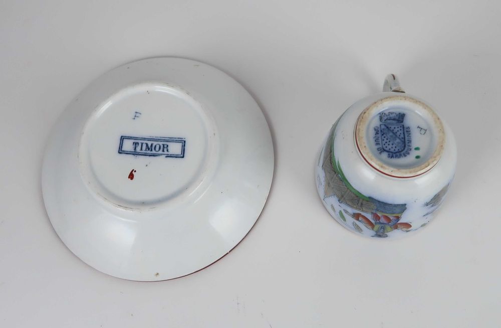 Chávenas Séc. XIX/XX - Opaque De Sarreguemines - Alemanha, cada