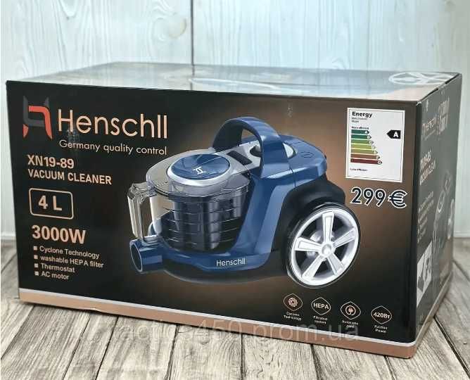 Потужний пилосос Henschll XN19-89 контейнерного типу  3000W 4 літри