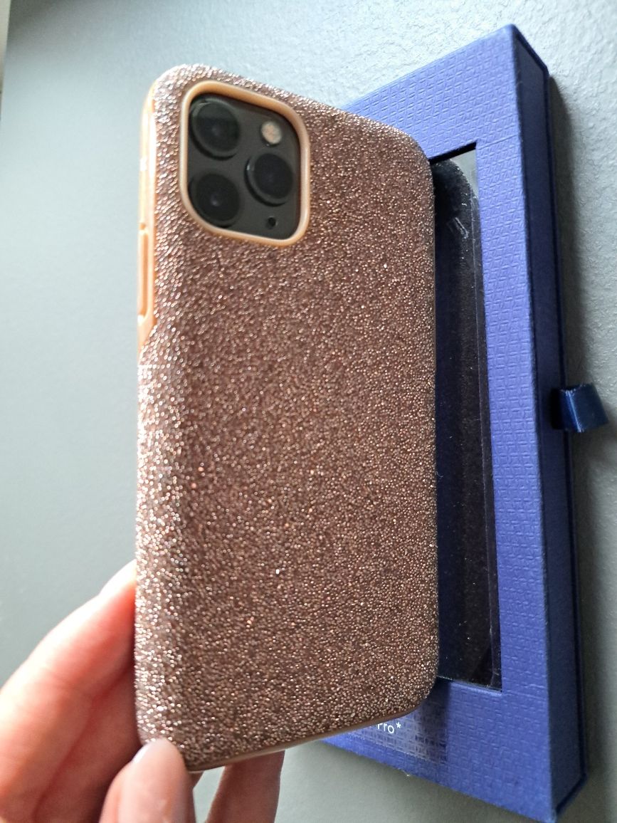 Case etui Iphone 11 Pro Swarovski różowe złoto stan bardzo dobry