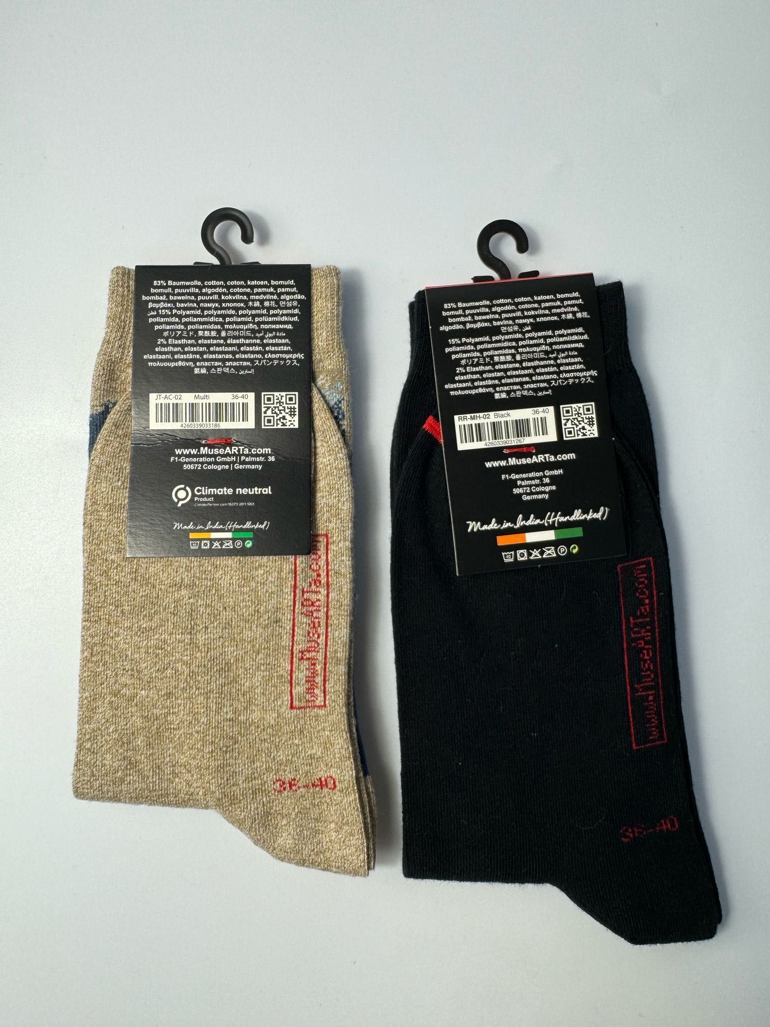 Nowe skarpetki unisex 2 pary MuseARTa czarne 36-43