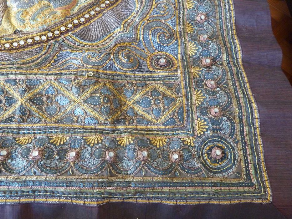 Quadro tailandês (Tailândia) trabalhado à mão (1,0m x 1,0m)