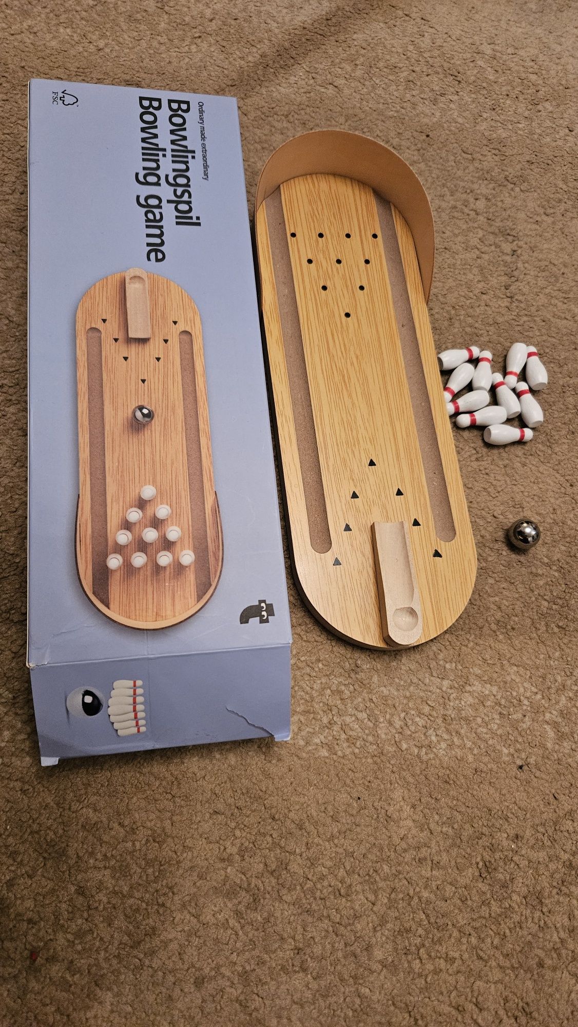 Mini kręgle drewniane tiger