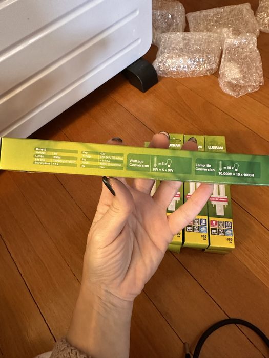 Conj 6 lâmpadas Luxram 9W G23 novas