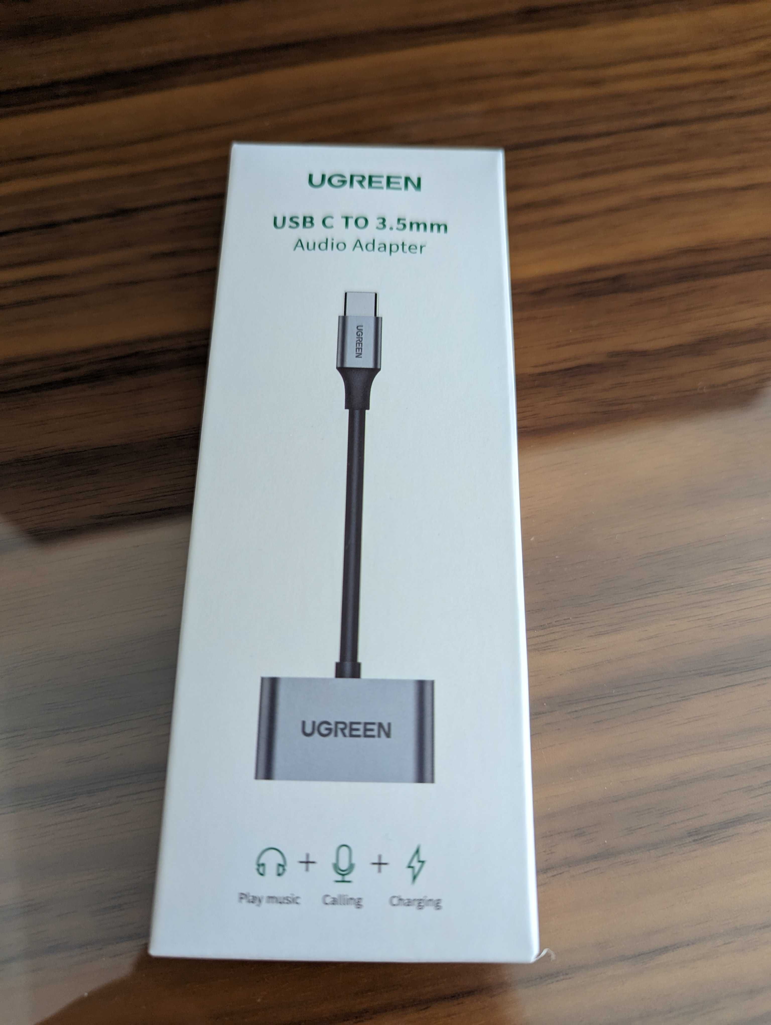 Adaptador UGREEN USB-C/ para Headphone Jack 3.5mm+USB-C