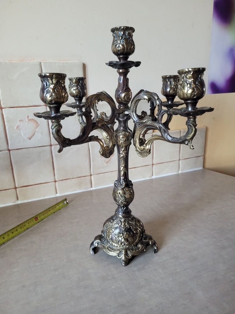 Świecznik metalowy Vintage