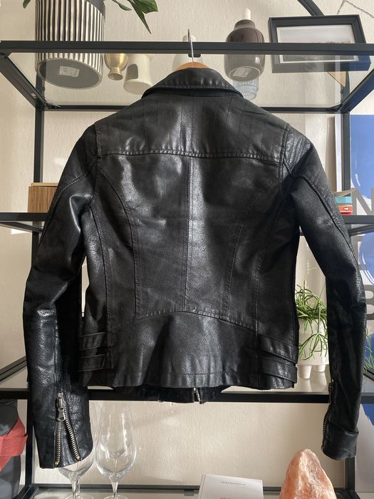Kurtka skórzana ramoneska rockowa metalowa gruba skóra XS XXS
