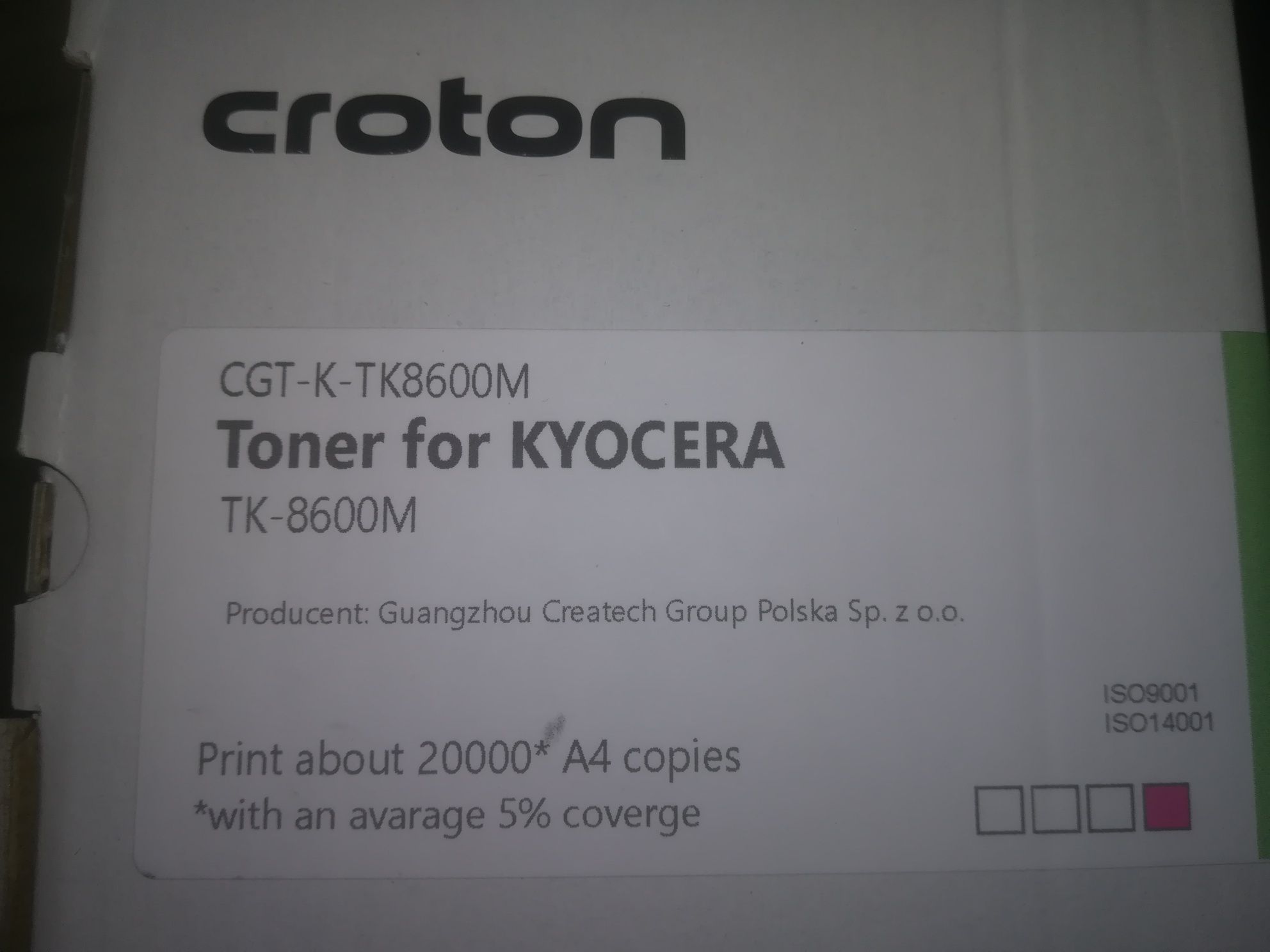 Toner Kyocera TK 8600 Magenda nowy