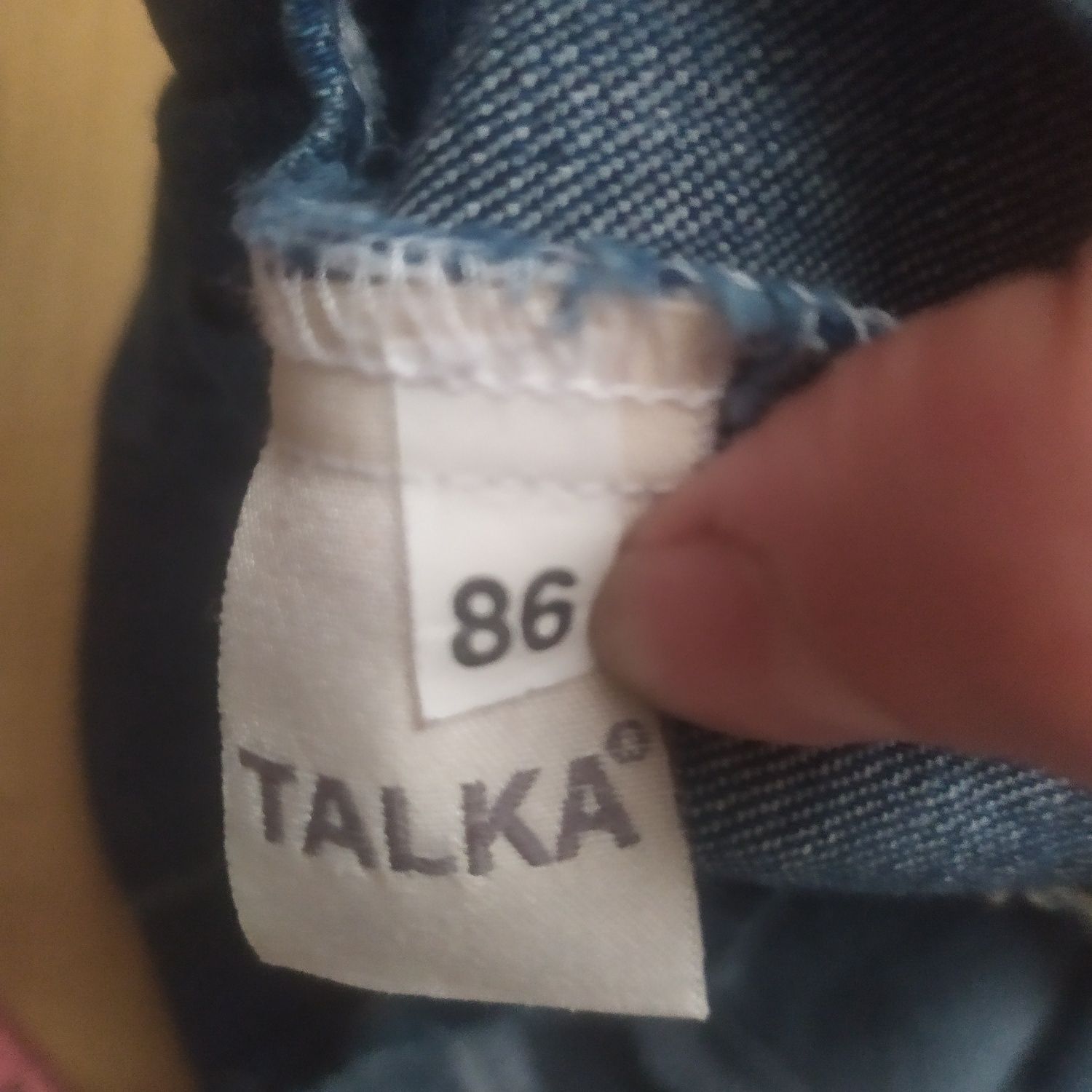 Sukienka jeansowa bawełniana rozmiar 86 haft