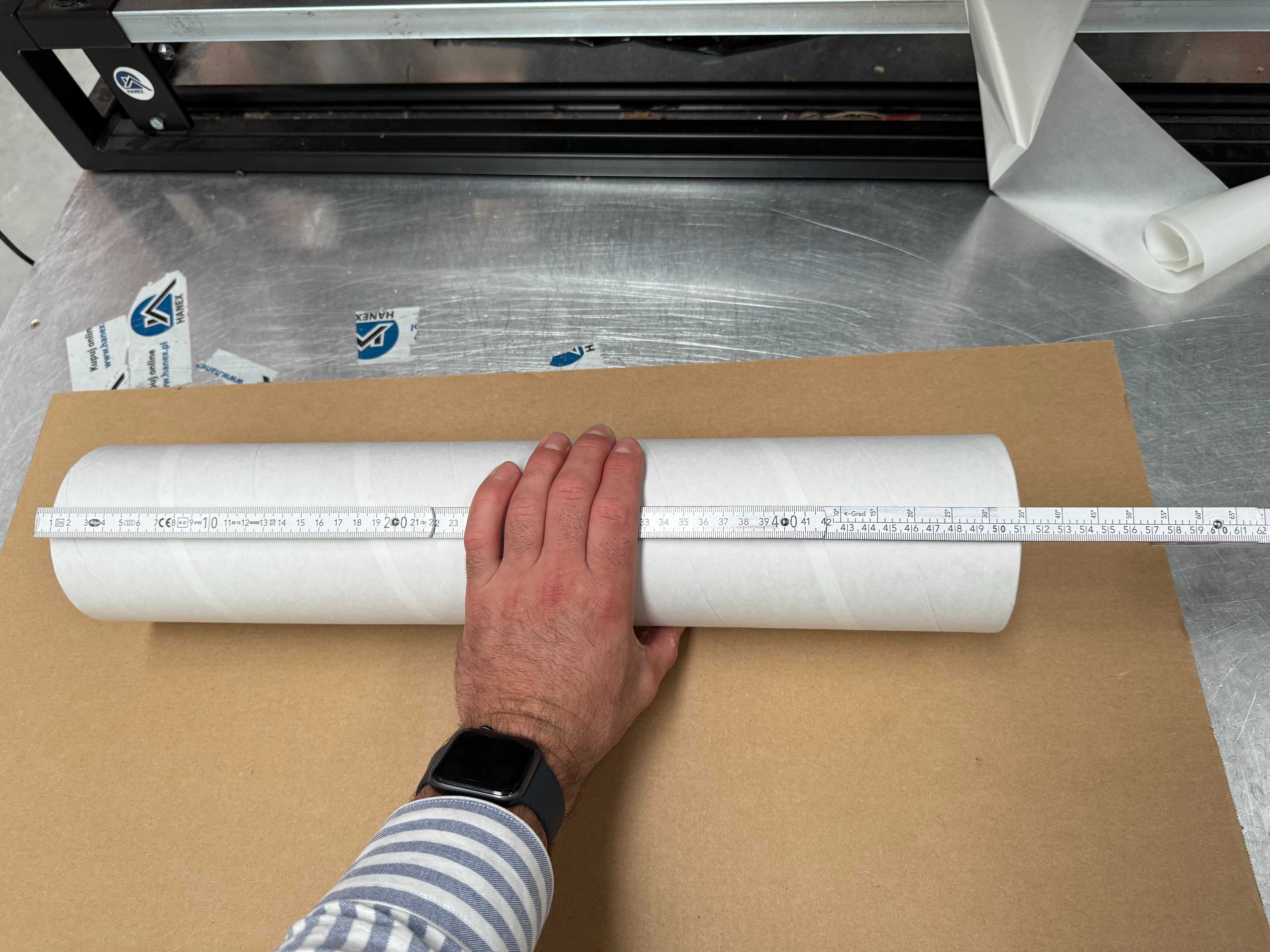 Gilzy tekturowe tuby tuleje po folii stretch 51cm maszynowej jak nowe