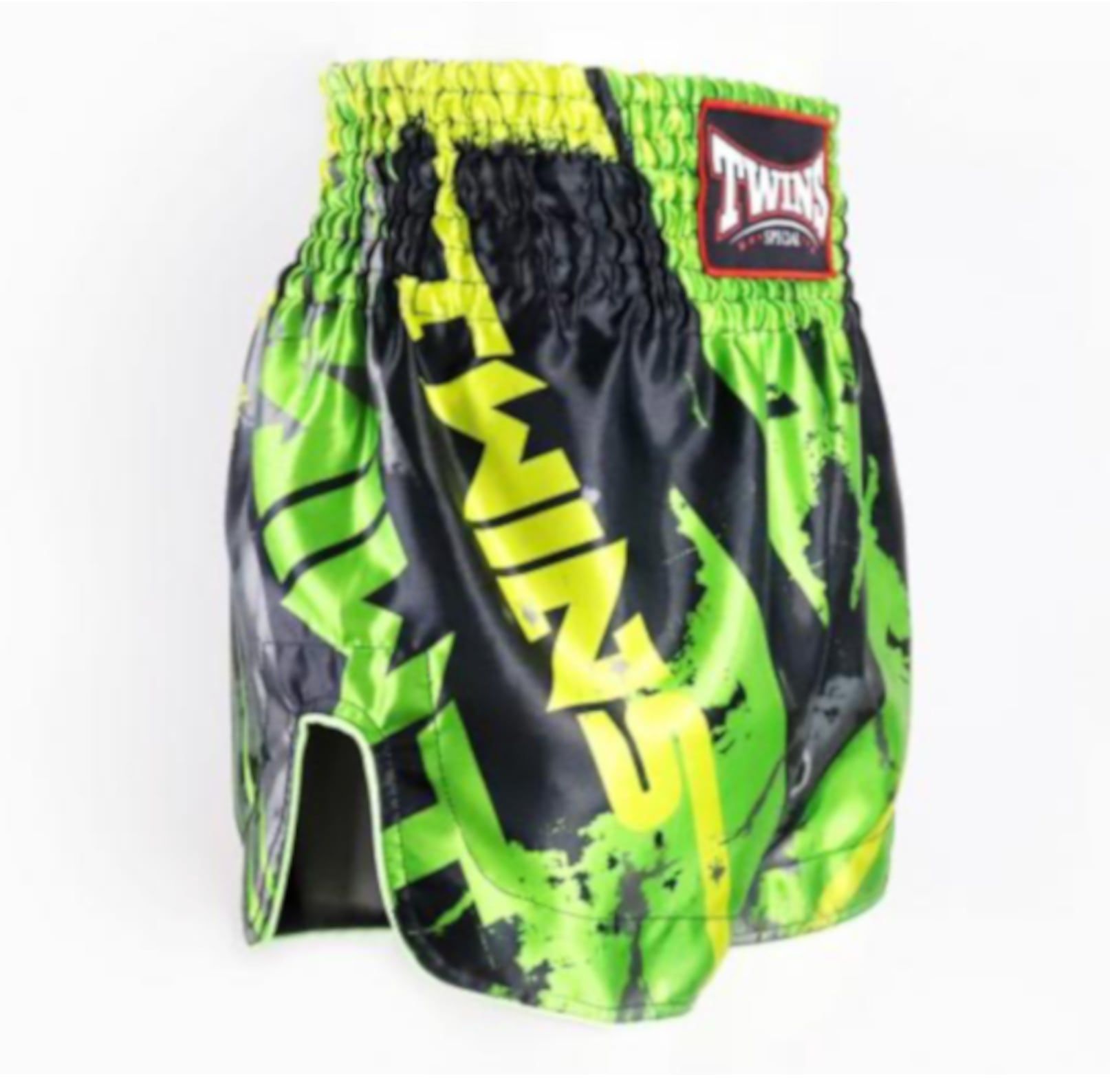 Twins Special Spodenki Muay Thai Candy Czarne/Zielone XL