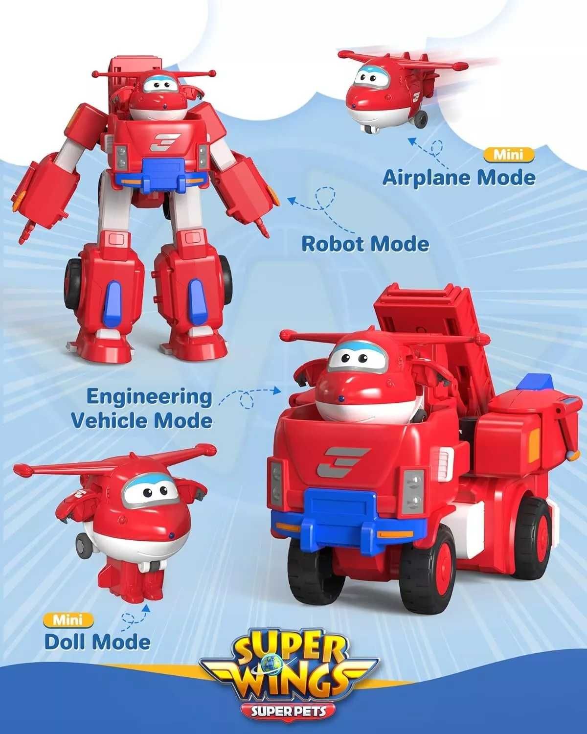 Фігурка-трансформер Супер крила Джетт Робот Риг Super Wings