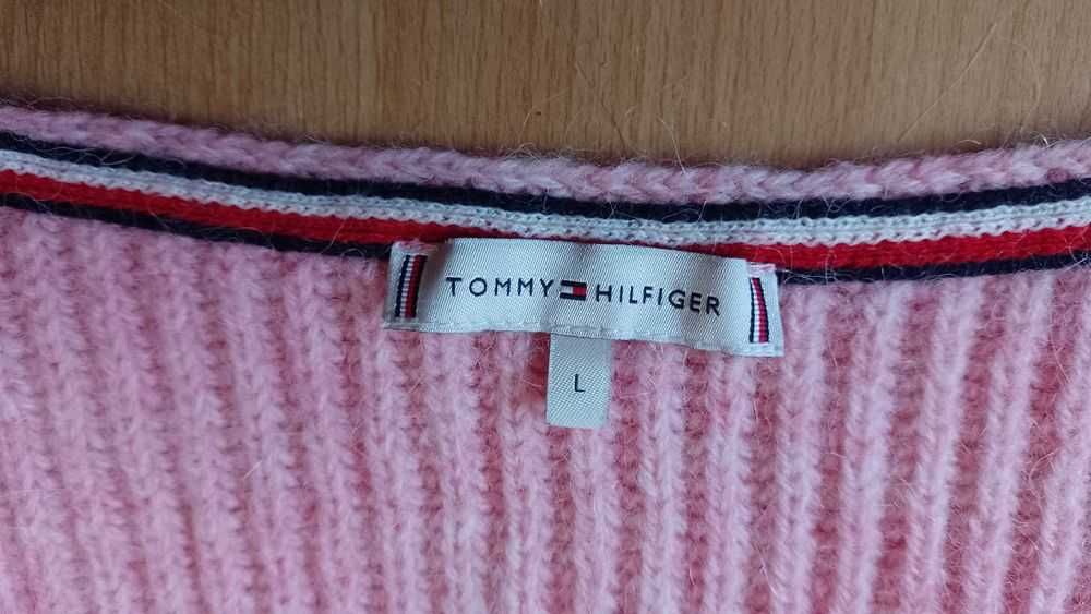 Damski sweter TOMMY HILFIGER r.L wełna stan bardzo dobry