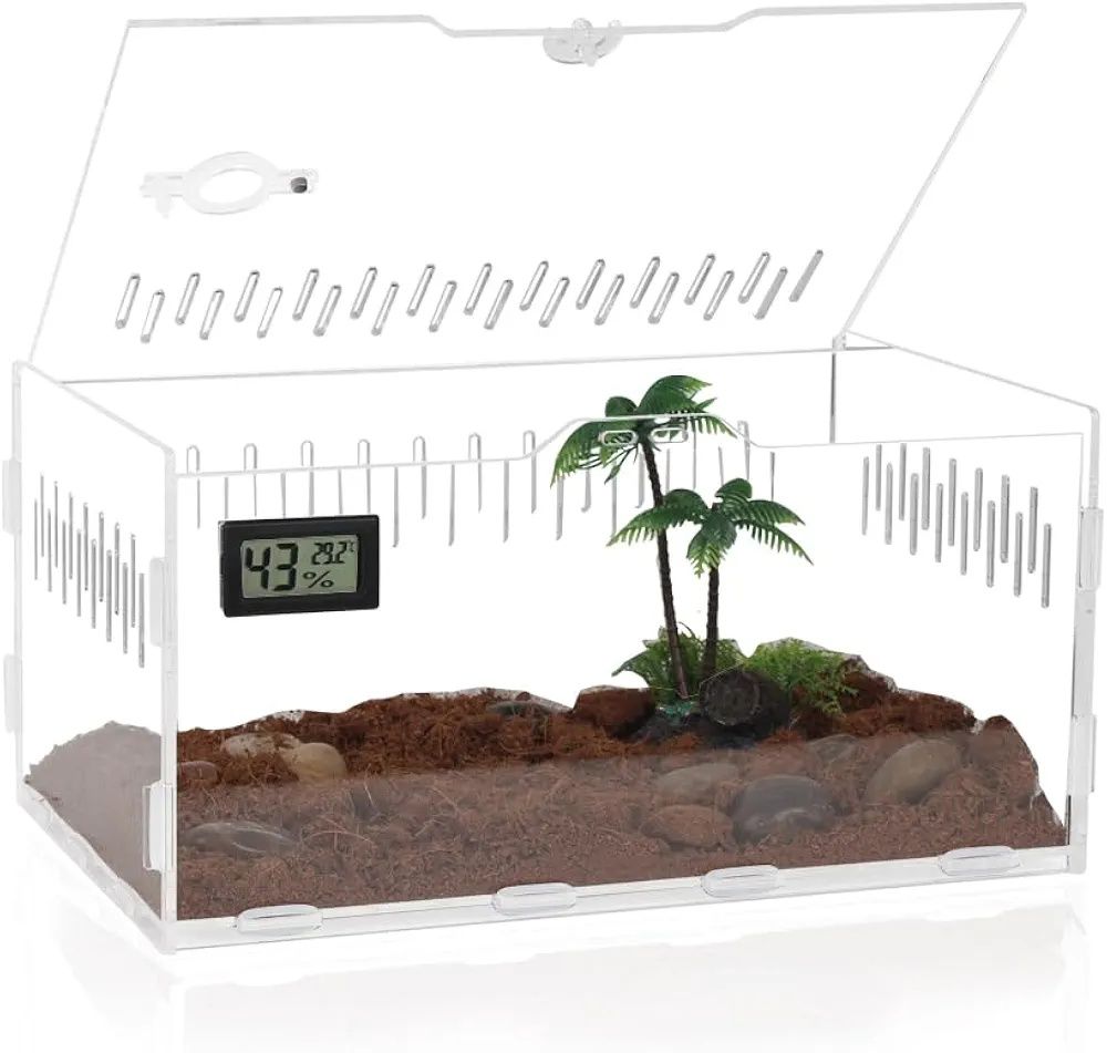 Terrarium Akrylowe pudełko do gadów jaszczurek pająków płazów z plexi