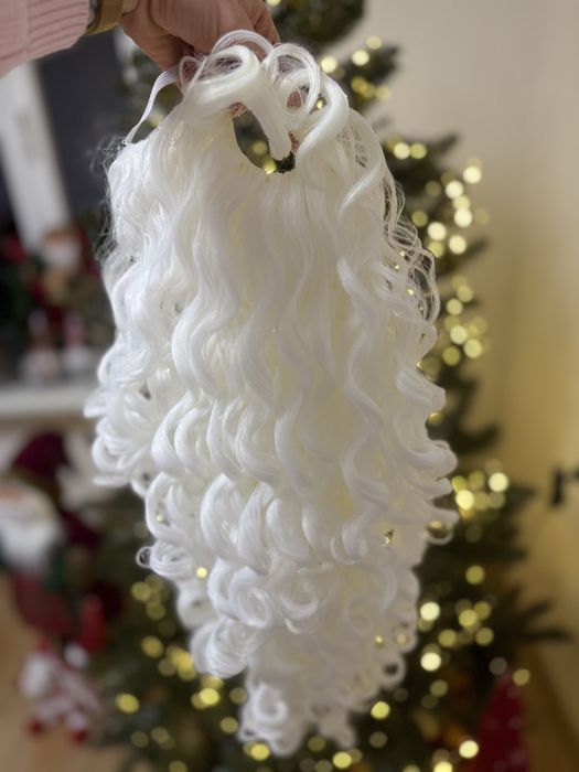 Peruka, broda, okulary Mikolaja