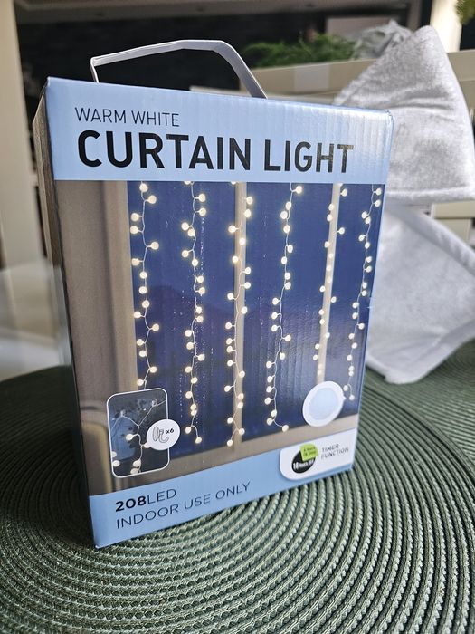 Kurtyna świetlna płatki śniegu 208LED 240x140cm