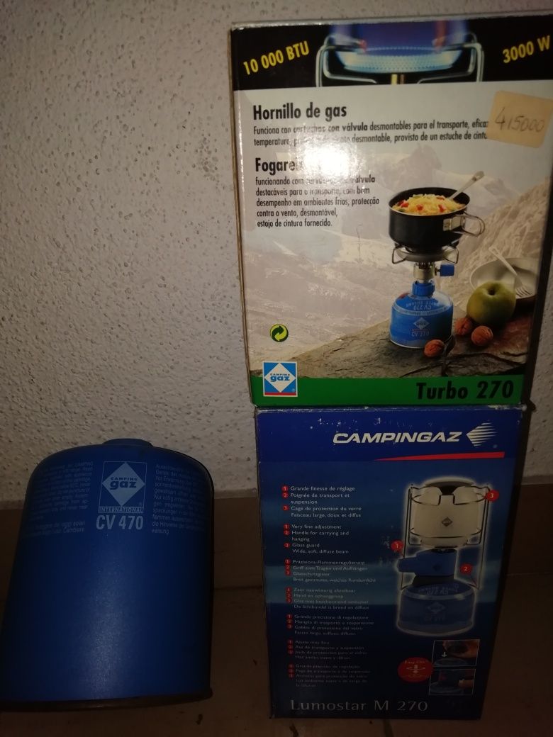 CAMPING GAZ Luz e fogo. Usa CV270 ou 470. Óptimo para o Verão. Novo.