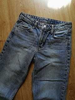 niebieskie jeansy straight mid waist regular fit