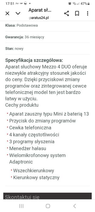 Apart słuchowy Audio Serwice