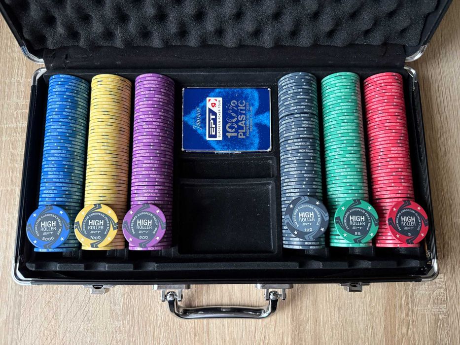 Покерний набір / покерні фішки EPT High Roller 300 шт