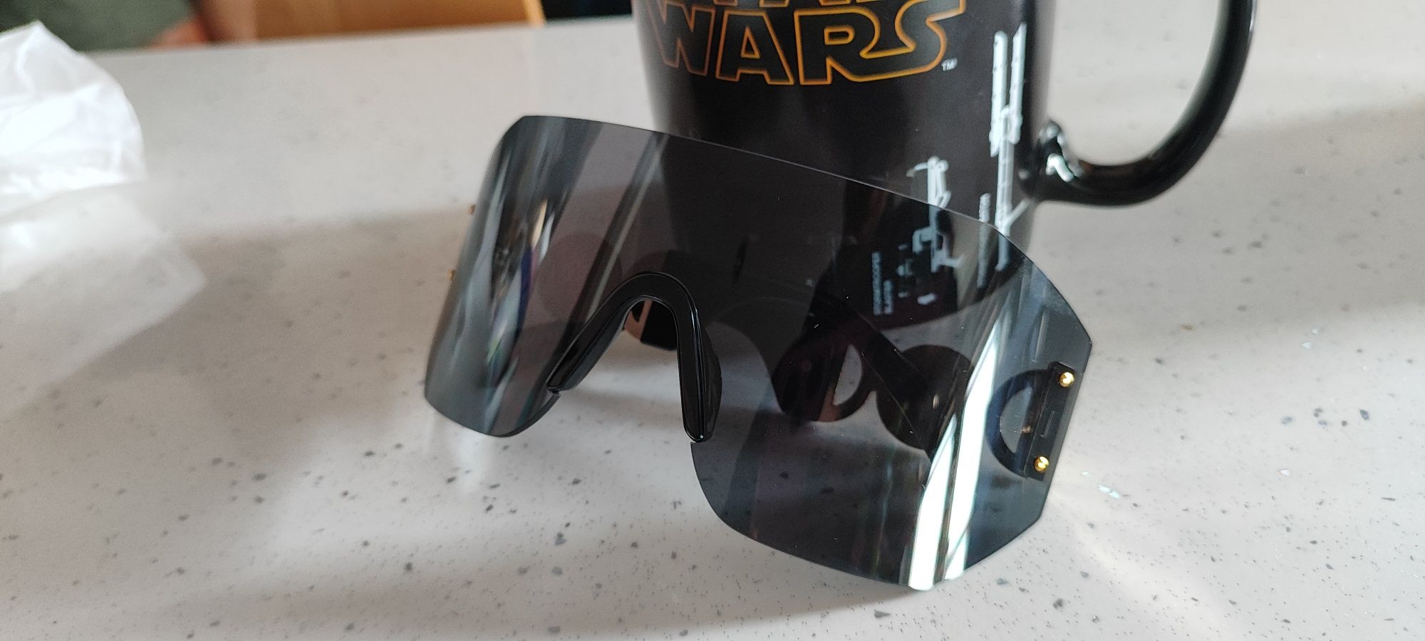 Hit Matrix okulary przeciwsłoneczne oversize gogle czarne Unisex