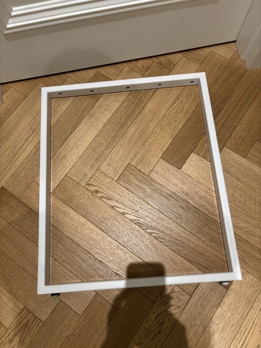 Noga stalowa do biurka biala