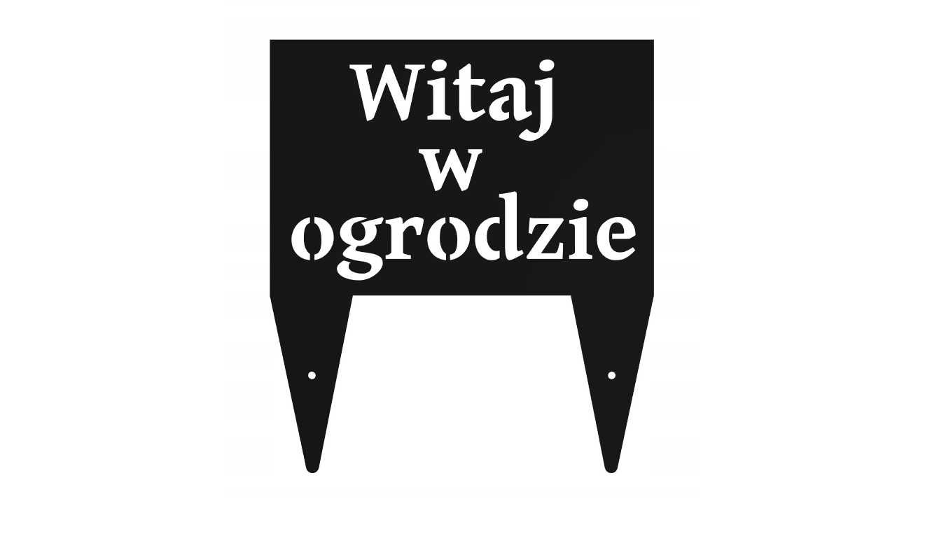 TABLICZKA Witaj w ogrodzie Wbijana w ZIEMIĘ