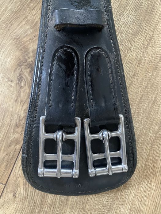 Popręg ujeżdzeniowy 80cm anatomiczny skórzany bez gum