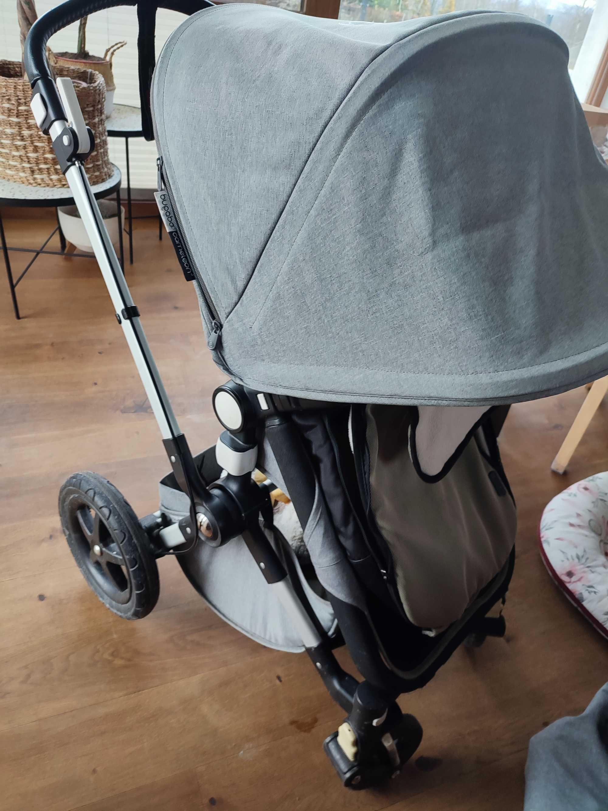 Wózek spacerowy i gondola bugaboo cameleon 3 adaptery Gray pikowany