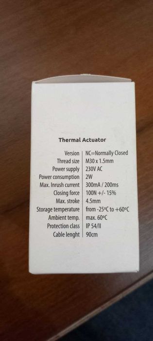 SKALAR E30NC230 Siłownik termoelektryczny M30x1,5 DO ROZDZIELACZA 230V