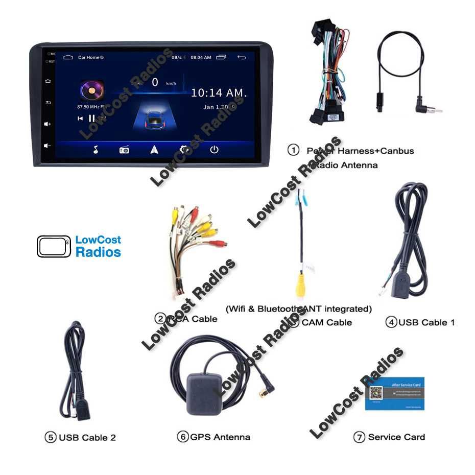 Auto Rádio GPS 9 Poleg. AUDI A3 e A4 | ANDROID Bluetooth USB APPS WIFI
